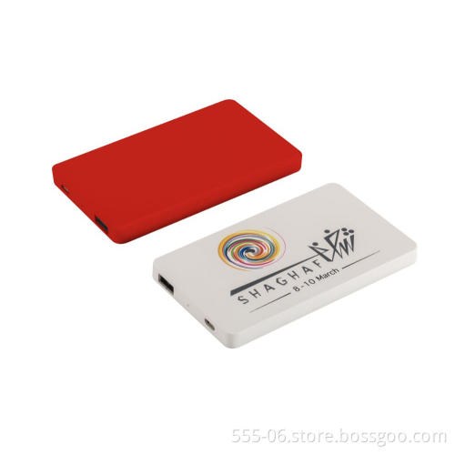 slim card power bank with full color printing logo